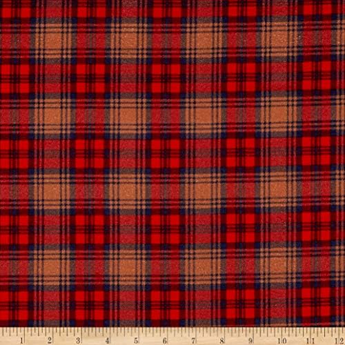 Whistler Studios Dad Plaids Flannel Emanuel Rust, Fabric by the Yard