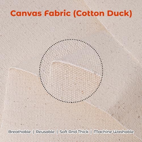Natural Cotton Duck Canvas Fabric, 60 inches Wide, Heavyweight, for