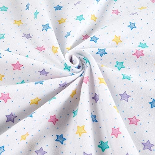 Comfy Flannel Stars Pastel, Fabric by the Yard