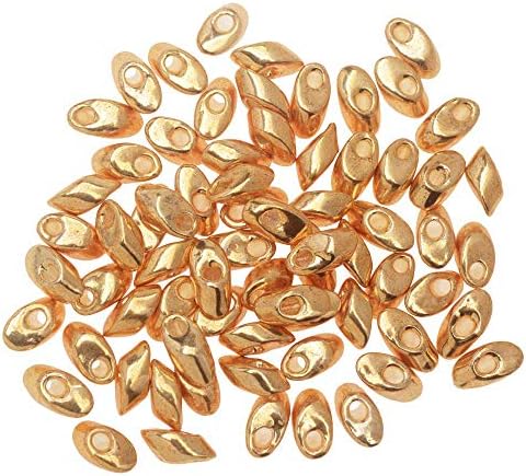 Miyuki Long Magatama Seed Beads - 4x7mm Galvanized Gold 8.5 Grams