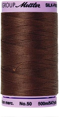 Mettler Silk-Finish Solid Cotton Thread, 547 yd/500m, Friar Brown