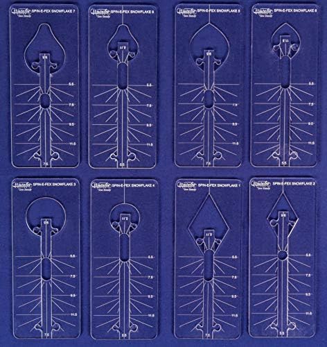 Westalee Design Spin-E-FEX Snowflake Templates Set of 8 (Low Shank)