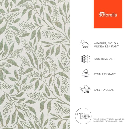 Sunbrella Outdoor Fabric by the Yard | Exquisite Aloe | Floral