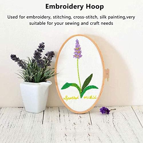 Oval Wooden Embroidery Hoop, 11.6 X 7.9 Inch Circle Cross Stitch Hoop
