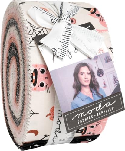Elena Amo Purrs and Boos Jelly Roll 40 2.5-inch Strips Moda Fabrics