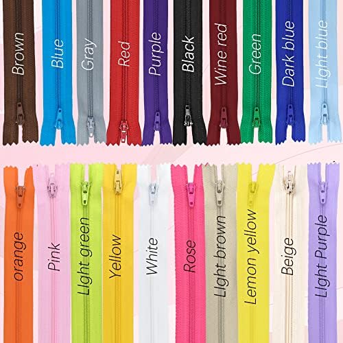 Renashed 60Pcs 12Inch Nylon Coil Zippers for Tailor Sewer Sewing Craft