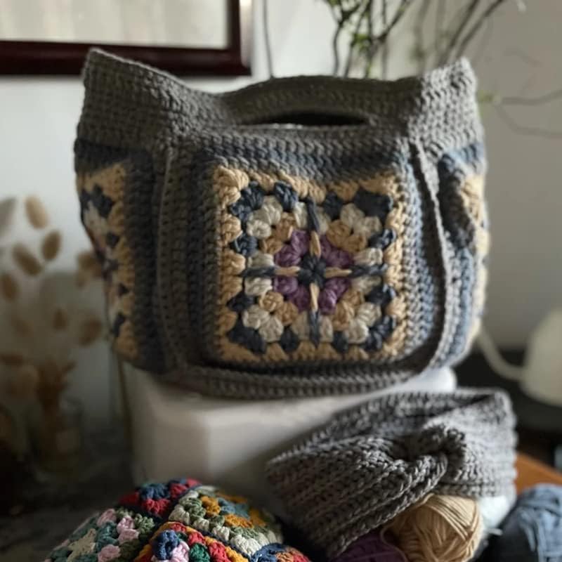TPRPYN Granny Square Bag Crochet Kit with Yarn Knitting Patchwork
