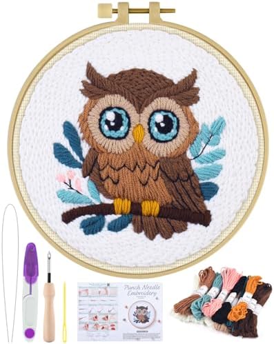 ERKOON Punch Needle Kit, Owl