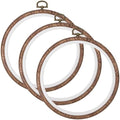 Dllxumm 3 Pcs 5 Inch Round Embroidery Hoops Display Frame, Circle
