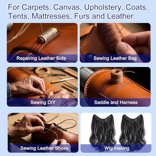 Extra Strong Upholstery Repair Sewing Thread Kit Including 7 Styles of