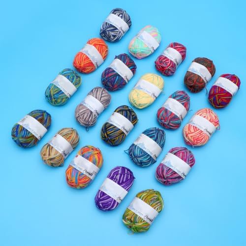20 Roll Gradient Space Dye Yarn, Polyester Cotton Blend