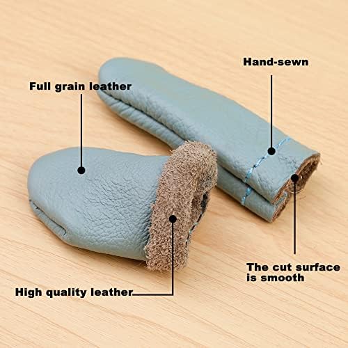 Mayboos 4 Pairs Leather Finger Protector Leather Thimble