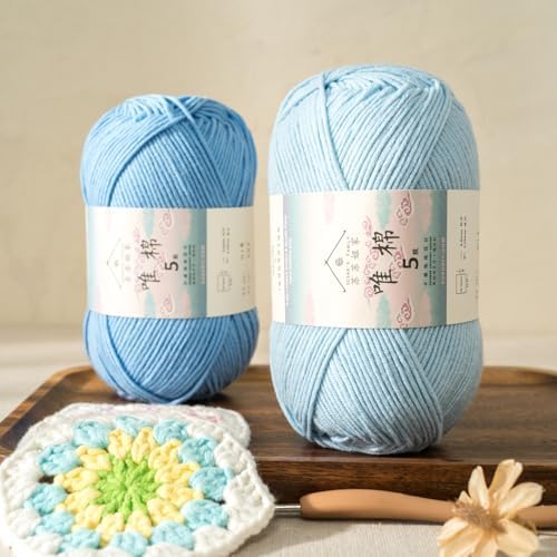 5Ply 60% Cotton 40% Acrylic Yarn 100g/219yds - 501#Matisse