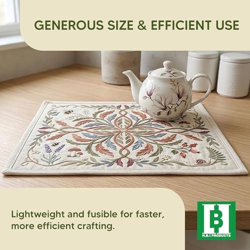 HBI One-Side Fusible Foam Stabilizer, Quilt Batting Bags & Crafts