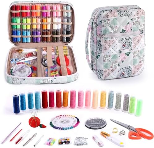 AMOIGEE Complete Sewing Kit for Adults with 230pcs Cute Sewing