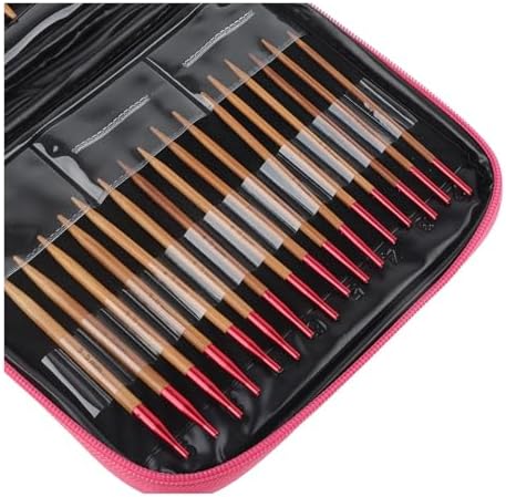Compatible for Interchangeable Knitting Needles Carbonized Bamboo Set