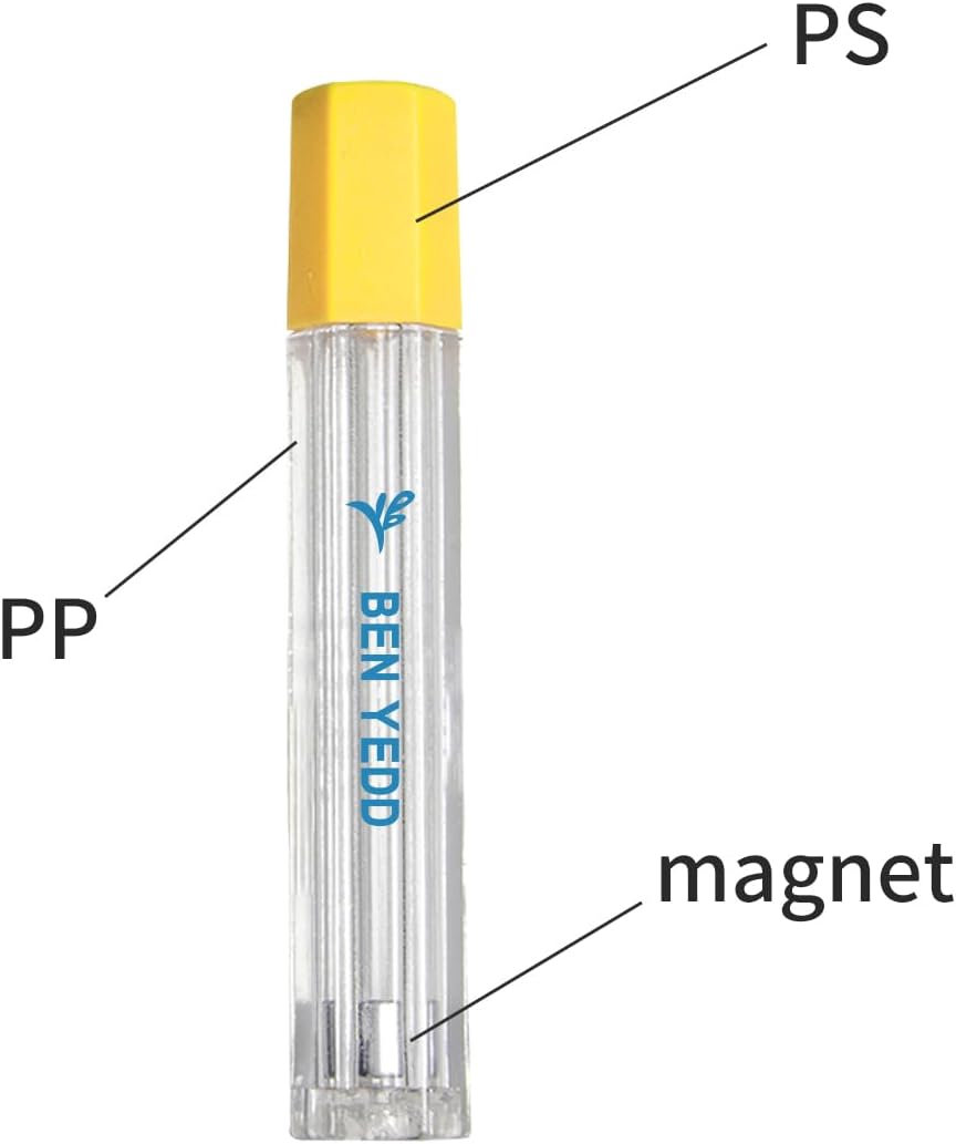 BEN YEDD 3-Pack Magnetic Sewing Needle Storage Tubes, Hexagonal