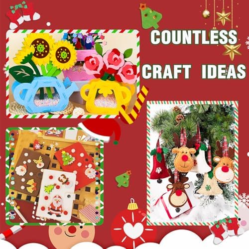 Jtnohx Felt for Crafts, 16 Pcs Felt Fabric, 7"×11.3" Stiff Felt