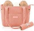KIBAGA Corduroy Yarn Bag for Crochet Projects