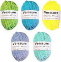 Wool Yarn 5 Packs, 100% Wool Yarn, Heavenly Soft and Perfect for