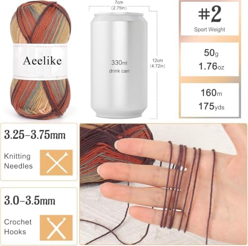 Aeelike Crochet Kit for Adults,Women Beach Crochet Top,Brown Cotton