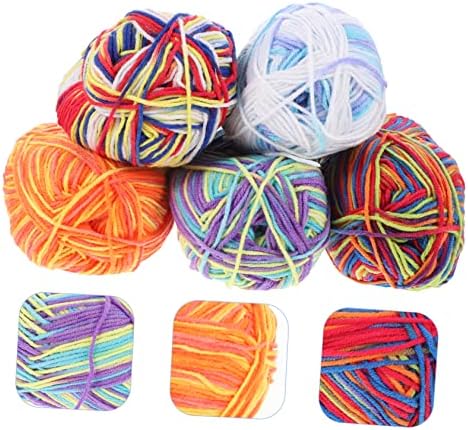 Xmas Rainbow Cotton Yarn for Crocheting and Knitting 10 Rolls