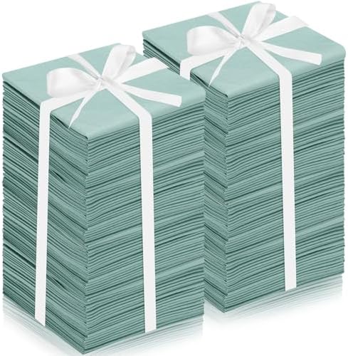 Buryeah 100 Pcs 10 x 10'' Sage Green Cotton Quilting Fabric
