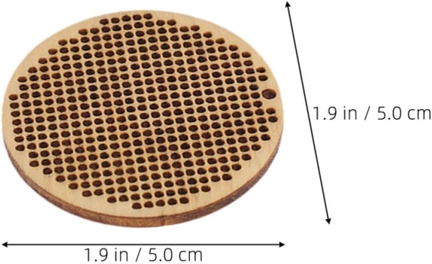 8pcs Round Wooden Cross Stitch Frames for DIY Embroidery Ornaments