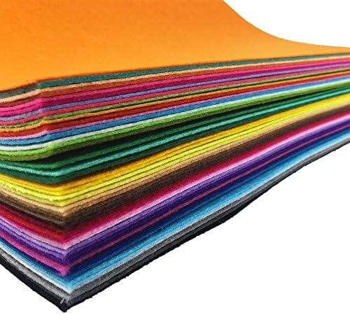 flic-flac 48PCS 8 x 12 inches (20 x 30cm) Assorted Color Felt Fabric