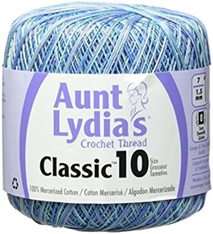 Aunt Lydia's Crochet Thread - Variegated - Size 10 - (2-Pack) Ocean