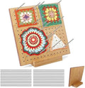 JTJIYN 1PCS Wood Crochet Blocking Board Kit with Stainless Steel Rod