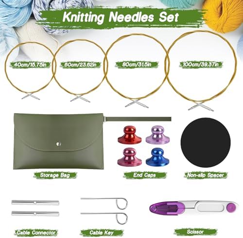 Circular Knitting Needles, 13 Pairs, 4 Inch