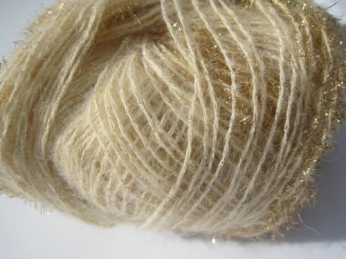 Louisa Harding Simonetta Kid Mohair Blend Sparkle Yarn Color 03 Gesso
