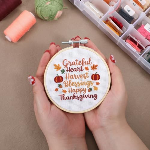 40 Pieces 3 Inch Embroidery Hoops Adjustable Bamboo Circle Cross