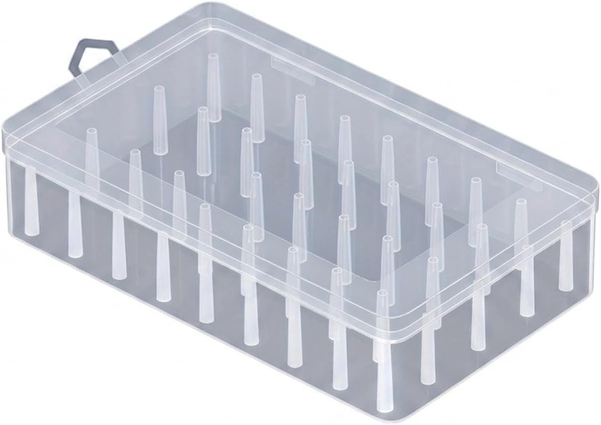 Clear PP Sewing Box with Sliding Cover, Transparent Storage Organizer