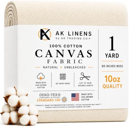 AK TRADING CO. | Premium 10oz Natural Cotton Duck Canvas Fabric