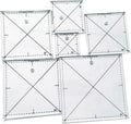 6Pcs Acrylic Fussy Cut Ruler for Precise Cutting, Quilting, and