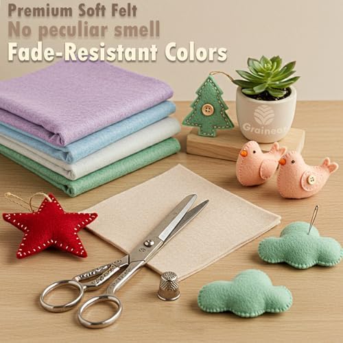 Nude Tones Soft Felt Sheet, 18" x 36", 1.6mm Thick Acrylic Felt Fabric
