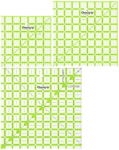 Dritz Omnigrid Square Ruler Value Pack, 3 Count Pack