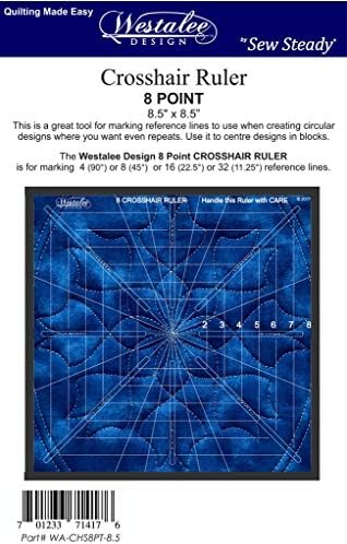 Westalee Design 8 Point Crosshair Ruler (8.5" x 8.5")