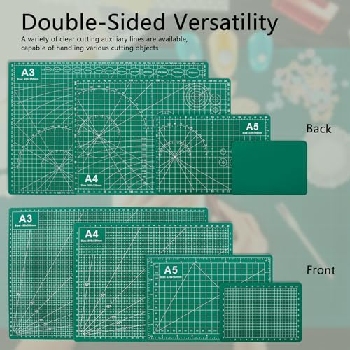 4Pcs Double-Sided Cutting Mat, 5-Layer