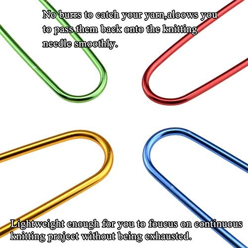 Hahiyo Needles Stitch Holders Set Sturdy Aluminum Mixed Color Safety