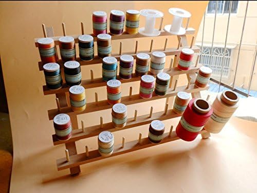 NW 60-Spools Wooden Thread Holder Sewing and Embroidery Thread