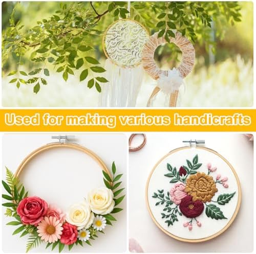 24Pcs Embroidery Hoop 8 Size Wooden Embroidery Hoops 3 Inch to 10 Inch