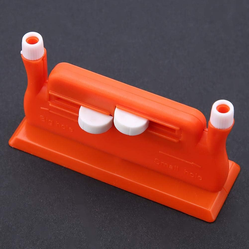 Desk Needle Threader, Hand Threader Red Double Hole Needle Threader