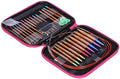 Zopsc Carbonized Bamboo Circular Knitting Needle Set with Removable