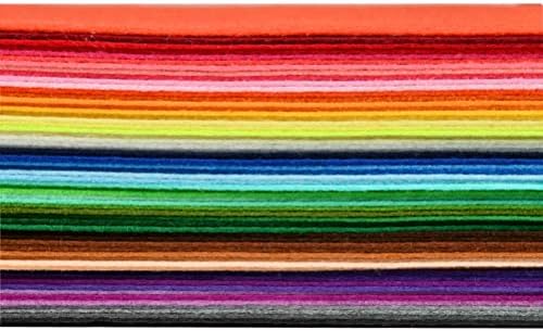 BUYGOO 60Pcs Stiff Felt Fabric Sheets, 8 x 12 inches Craft Felt Sheets