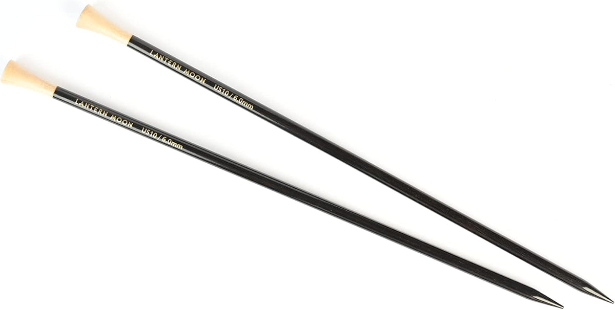 Lantern Moon Ebony Wood Single Pointed Needles 14" (35cm) | US Size 9