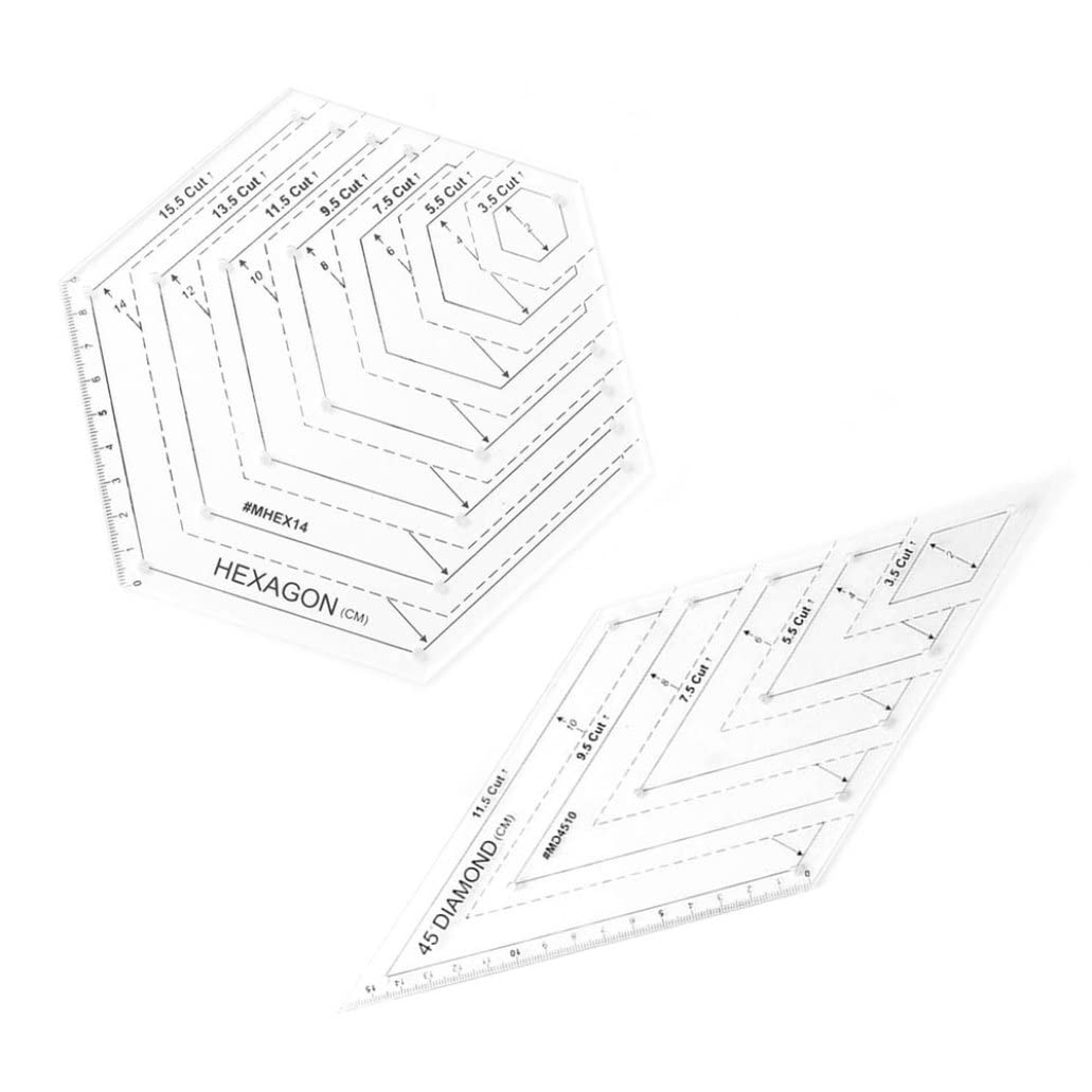 Quilting Rulers Patchwork Templates Transparent Triangle Hexagon