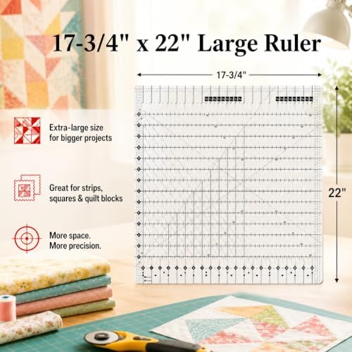 Slotted Quilting Rulers, Hfamvrath 17-3/4in x 22in Extra Large Sewing